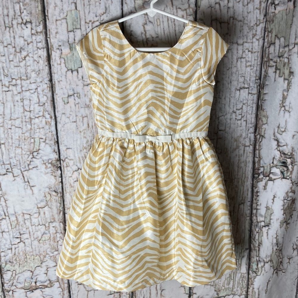 NWOT Gymboree golden glow gold/white party luxury party dress little girl 5